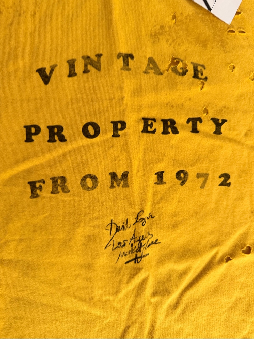 Zara Yellow Short-Sleeve Vintage Graphic Tee - Picture 4 of 8